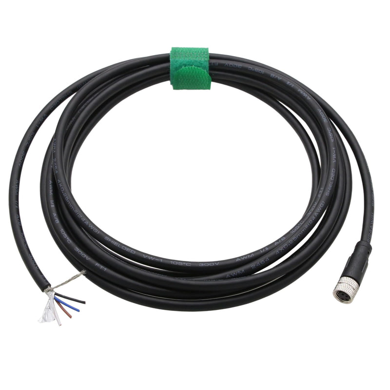 Actuator Sensor Cable M8 4 Pin Female Flying Leads for Omron Keyence Automation Control Field Device Shielded PVC 5m M8 4 pin female to open