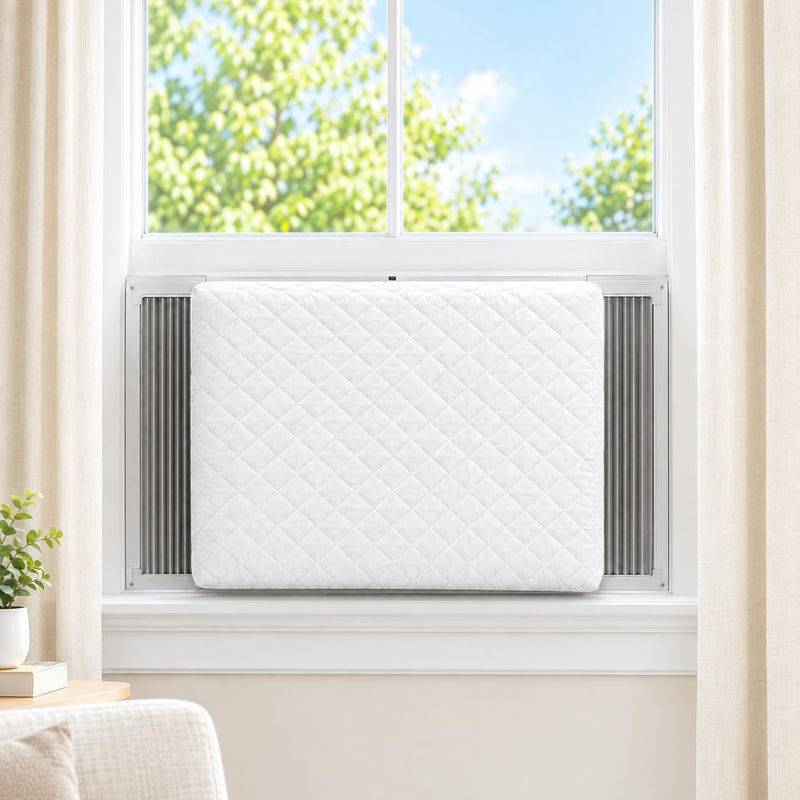 Indoor Air Conditioner Covers for Inside 25"W x 18"H x 3.5"D, Cream 25 x 18 x 3.5