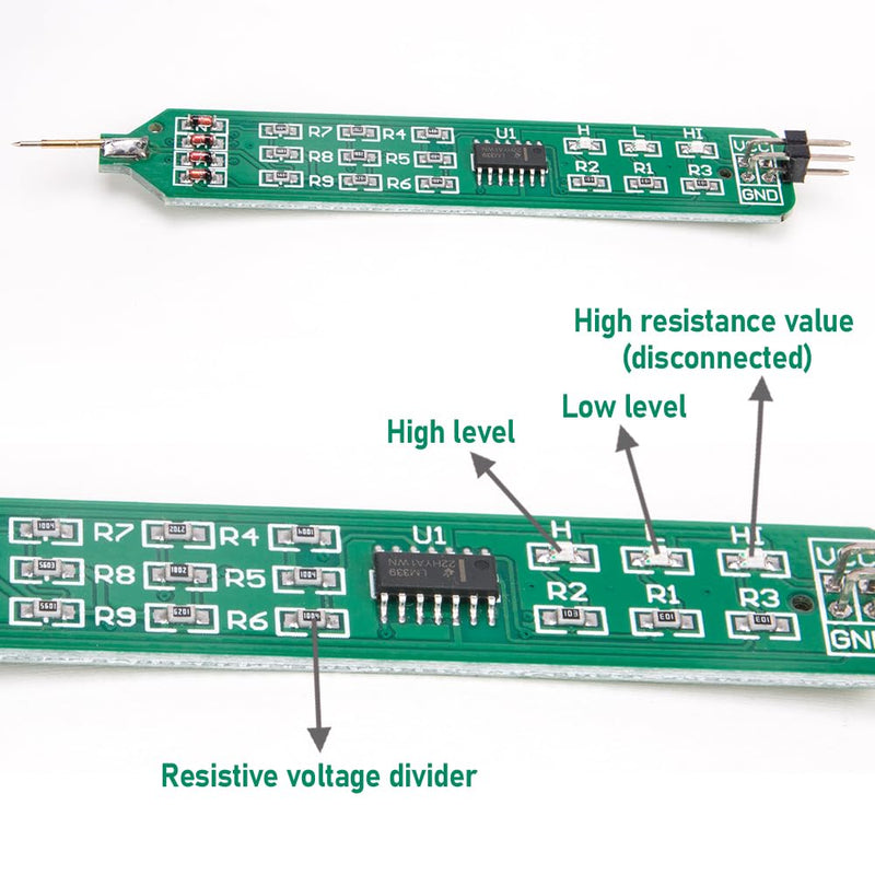 1Pcs Logic Tester Pen 5V 3.3V Level Tester Logic Pulser Analyzer Detecting Probe Digital Circuit Debugger Convenient and Fast Learning Board Tool