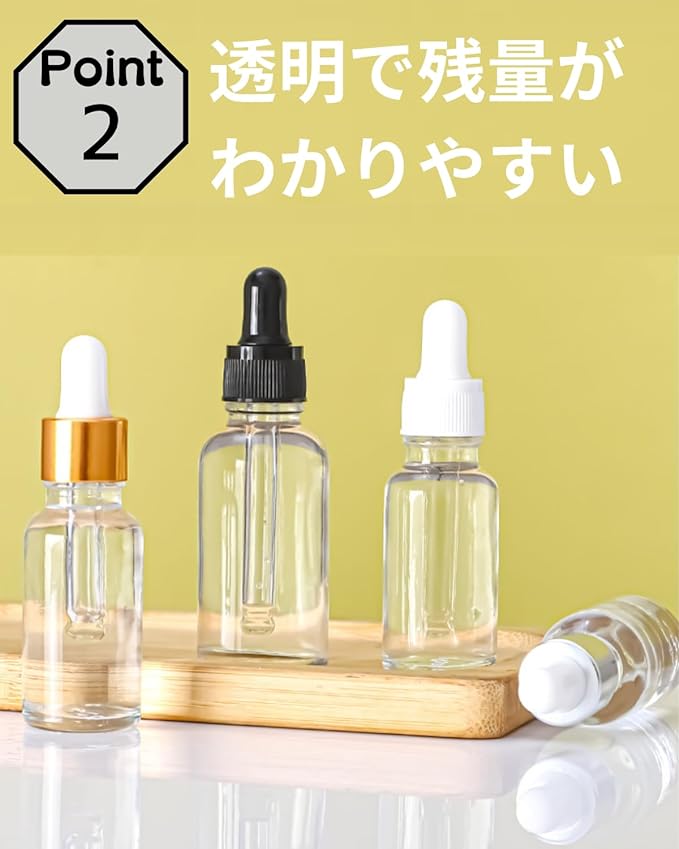 Chocople Light Filtering Jar Clear Jar with Dropper Essential Oil Aroma Oil Refill Storage Glass Funnel Set of 20 (30ml) - NewNest Australia