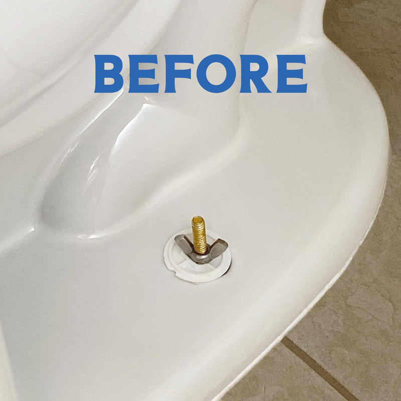 Stinky John's Tall Toilet Bolt Caps: Don't Cut Those Bolts! 100% Made in USA, Toilet Bolt caps, Toilet Bolt Covers, Toilet Screw Covers (Universal Fit, 2 Pack)