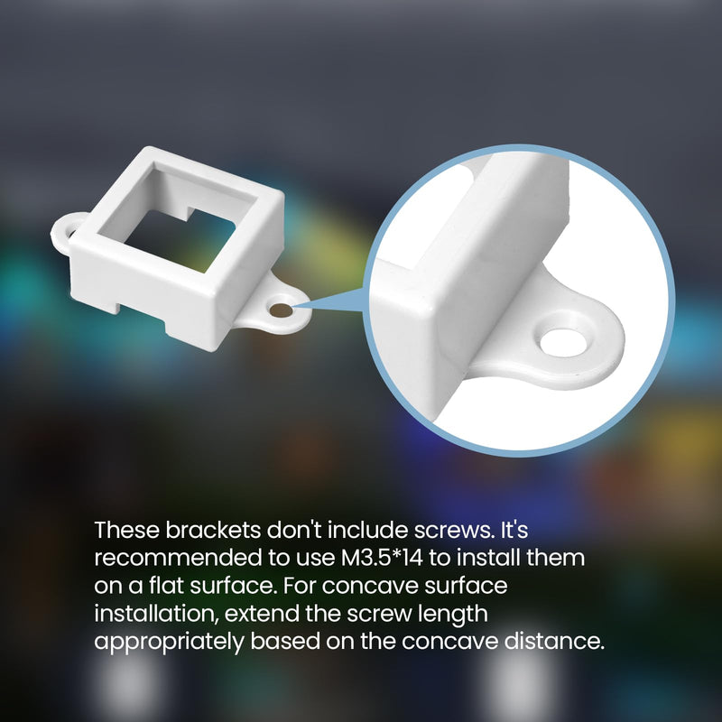 Mounting fits for Govee Outdoor LED Lights H705 Non-pro Version Elite H805，Outdoor Light Brackets Clips Holder for Govee（White, 40）