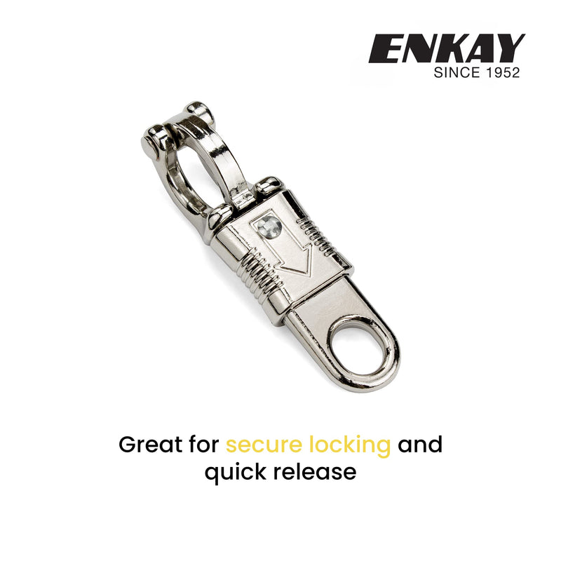 ENKAY - Panic Snap, 4", Nickel Plated, Quick Release & Secure Lock