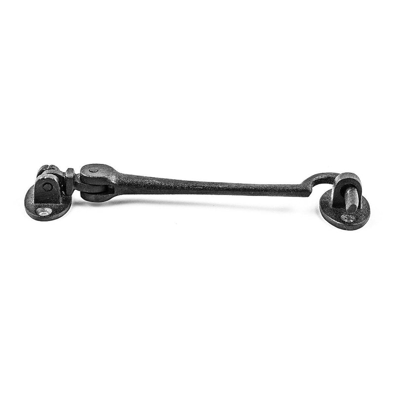 Renovators Supply Manufacturing Door Latch Lock 6 in. Cast Iron Swivel Style Hook and Eye Latch for Door in Oil Rubbed Bronze Finish with Mounting Hardware Pack of 2 6-inch Swivel Hook