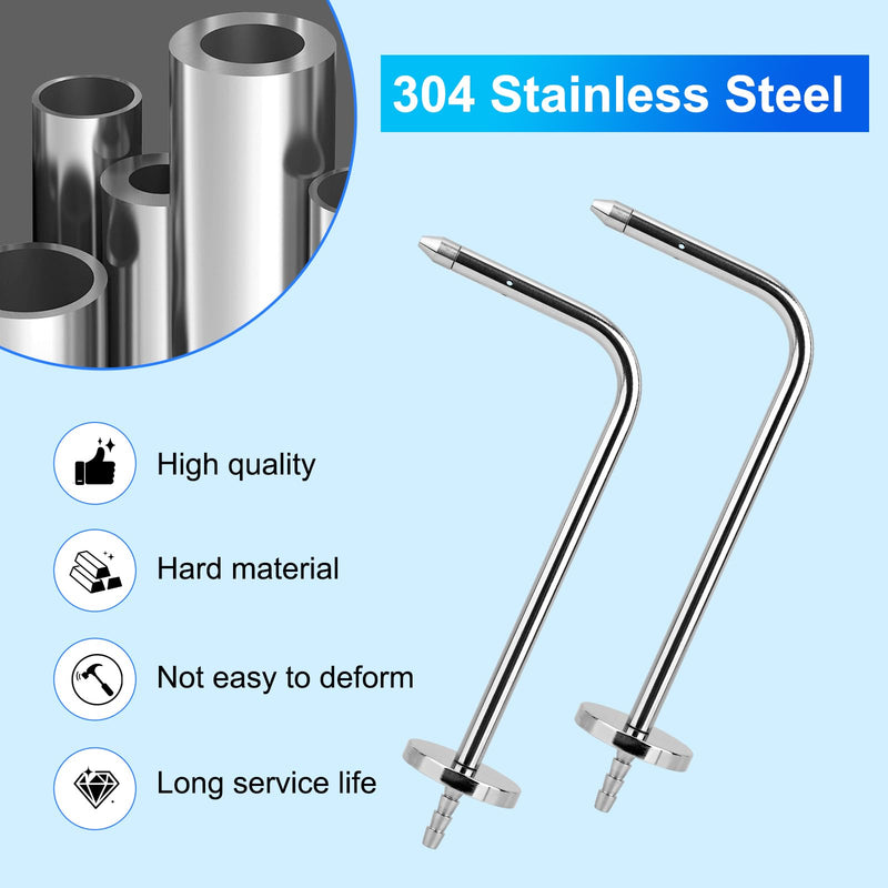 Static Pressure Probes Compatible with Fieldpiece Manometers AMIN2, ADMN2, SDMN5,Stainless Steel Probes for HVAC Pitot Static Tube Fit (2 PCS)