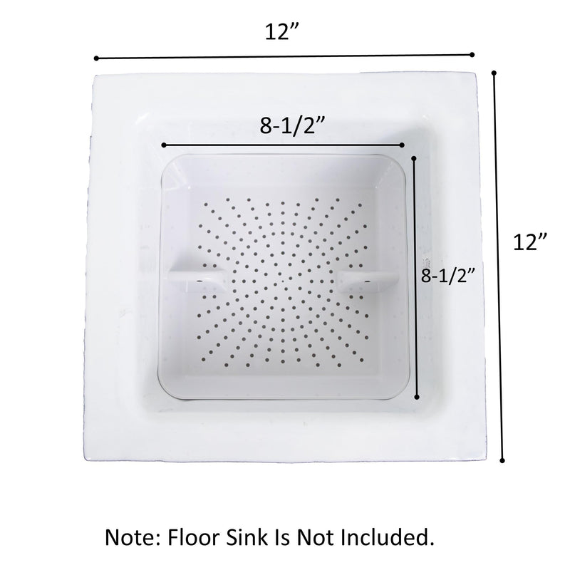 4 Pcs 8.5" ABS Floor Sink Commercial Drain Cover Strainer Drop-in Basket ABS x4