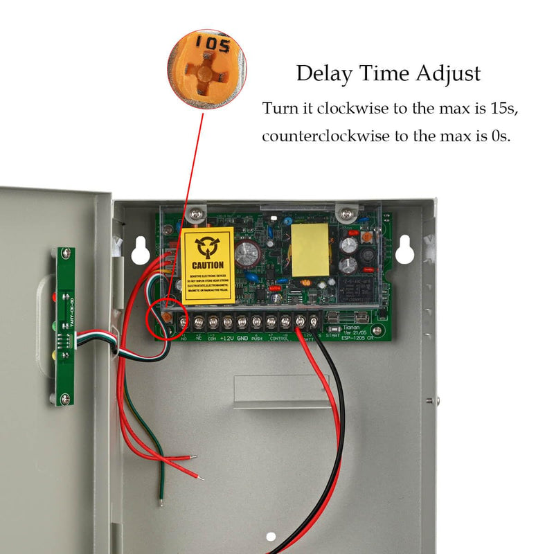 Power Supply Controller for Door Access System Electric Lock Intercom Camera Input 110V-240V AC to Output 12V DC 5A 12V 5A