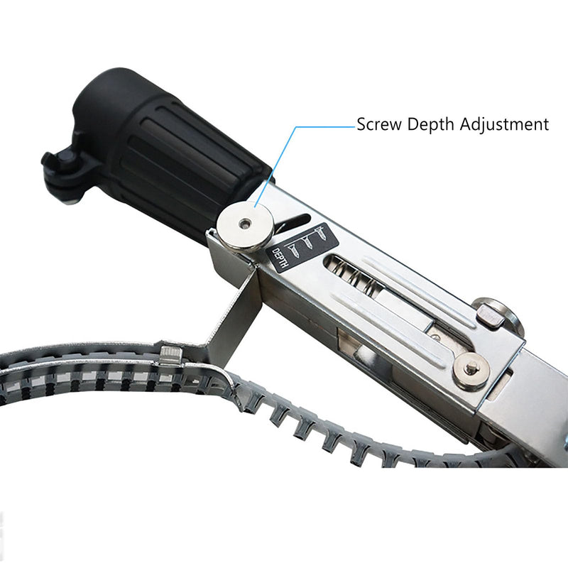 Screw Drill Chain Adapter for Power Drill Gun, Automatic Screw Spike Chain Drill Screw Chain Adapter, Automatic Chain Nail Gun Kit for Electric Drill Attachment Electric Drill Woodworking Tool