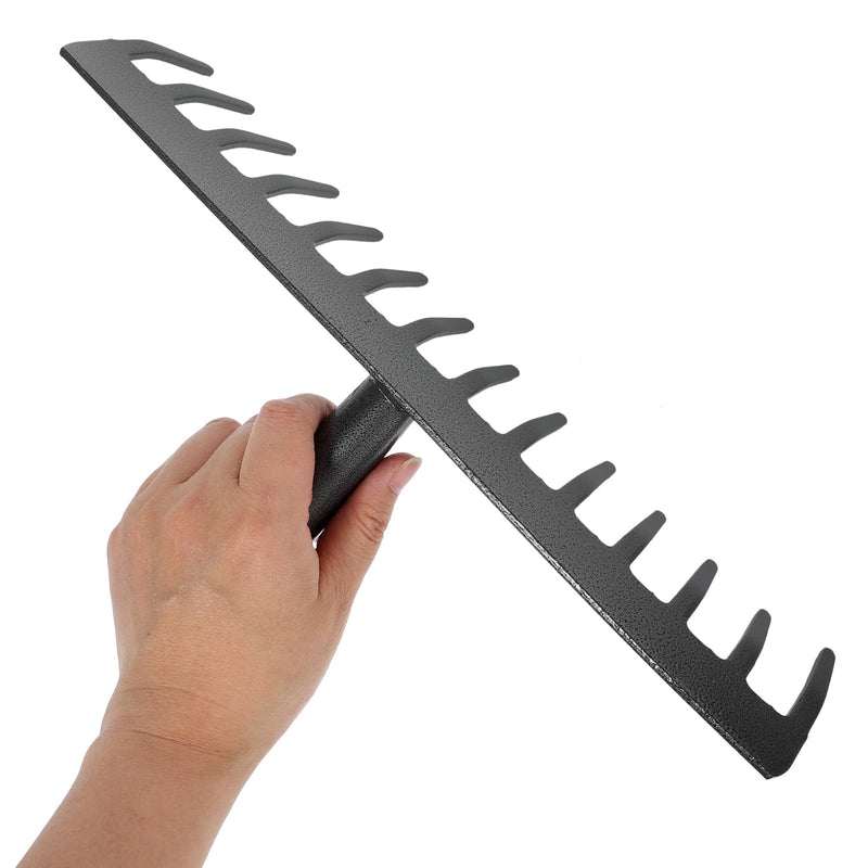 14 Teeth Replacement Rake Head for Garden Cleaning and Soil Loosening Durable Carbon Steel Leaf Rake Tool Accessory Without Handle 13.38 X 3.14 X 3.14 Inches Style