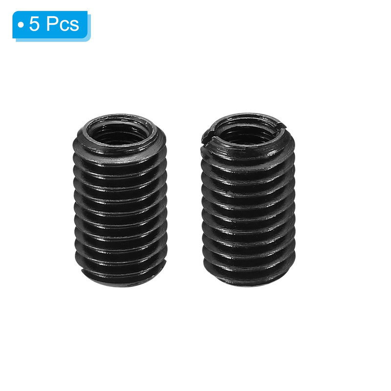 PATIKIL Grade 8.8 Carbon Steel Threaded Repair Insert Nut, 5pcs M8x1.25 Female to M12x1.75 Male Screw Sleeve Inserts Reducing Adapter Reducer 20mm M8xM12x20mm