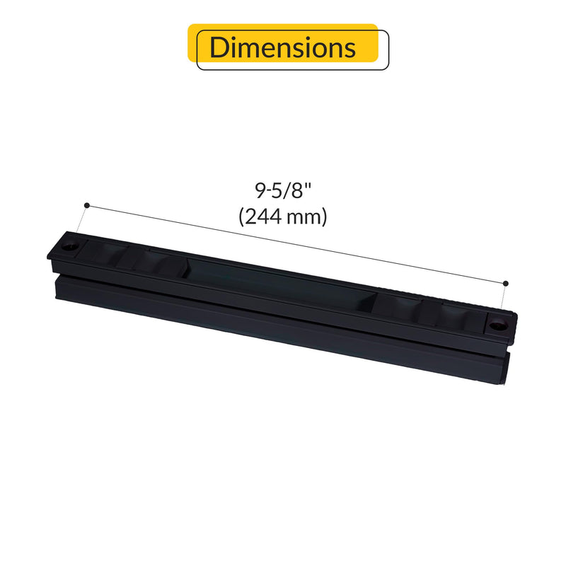 Brixwell Patio Door Handle Assy, Zinc Material, Black Finish, 9-5/8" Hole Centers, Universal Handing Sliding Glass Door Hardware with Exterior Door Latch and Mounting Screws Included