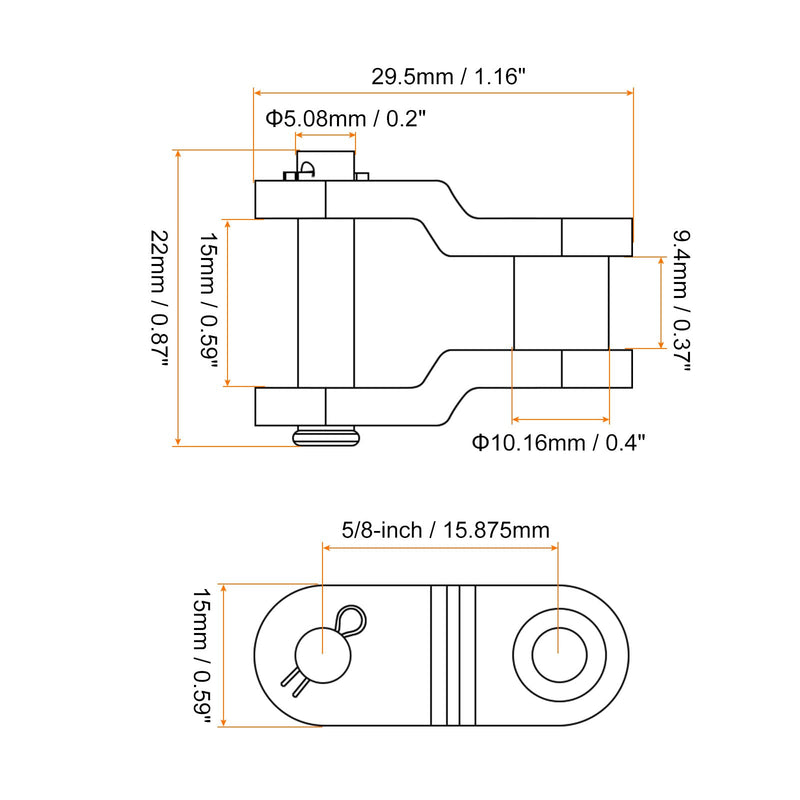 uxcell 5Pcs #50 Chain Offset Half Link Roller, 5/8" Pitch Carbon Steel, Standard Chain End Connector Split Links for 10A Chain