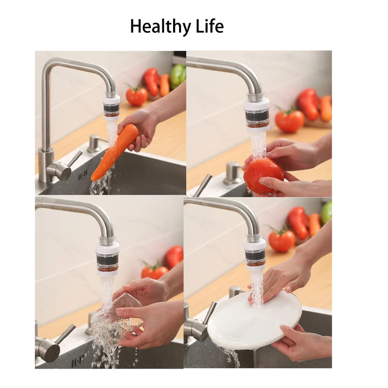 3 Pack Water Filter for Sink, Magnet Faucet Filter, Kitchen Faucet Water Filter, Activated Carbon Water Purification Filter, Faucet Mount Filters Suitable for Standard Faucet 3 Packs
