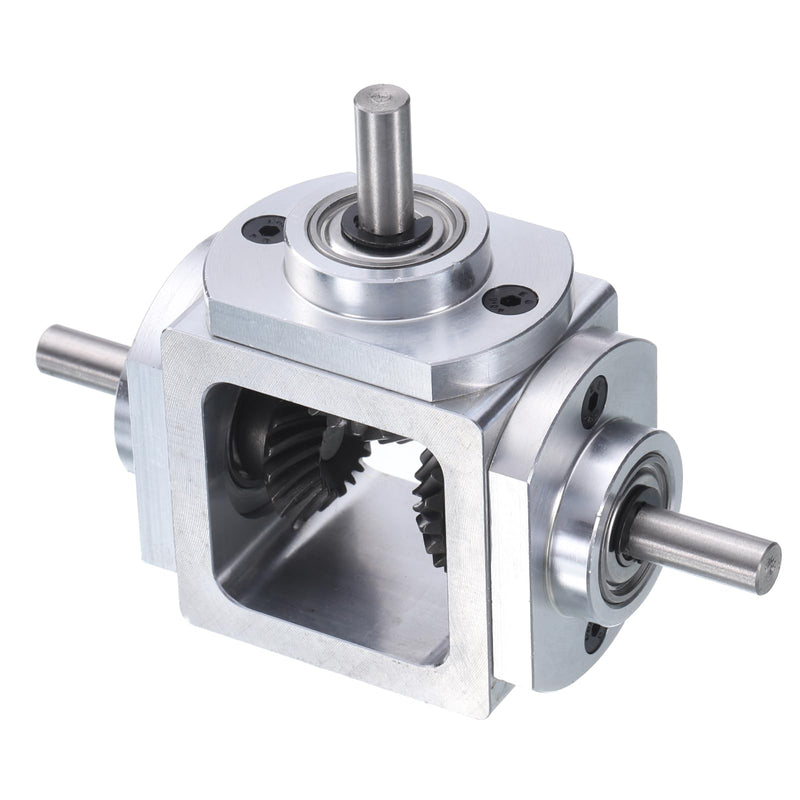 uxcell Gear Box 90 Degree Right Angle Bevel Gearbox 1:1 Reversing Double Output Shaft 1 Module 20 Teeth Bevel Gear Aluminum Frame Simple Mechanical DIY Module with 6mm Shaft - NewNest Australia