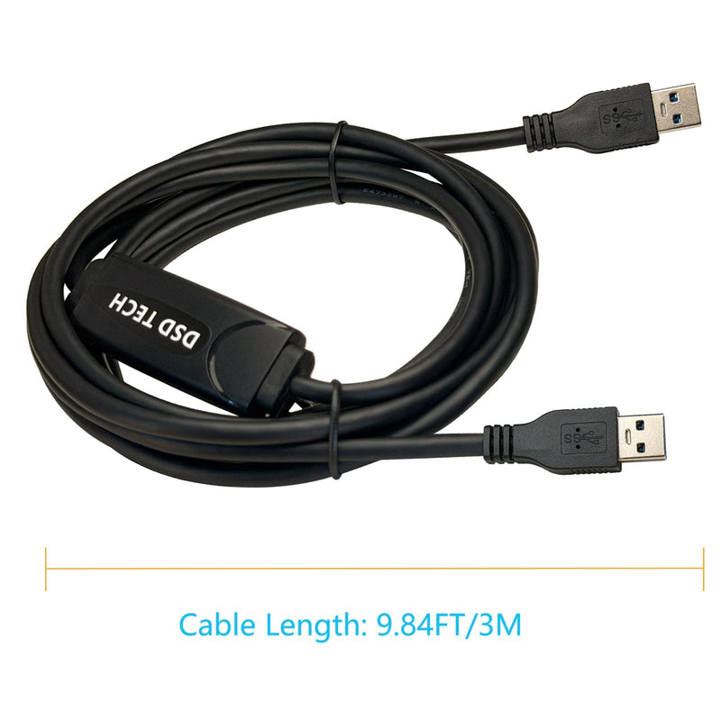 DSD TECH SH-K03A USB 3.0 Data Link Cable, 5Gbps Fast File Transfer & KM Sharing, Win and Mac, 10ft