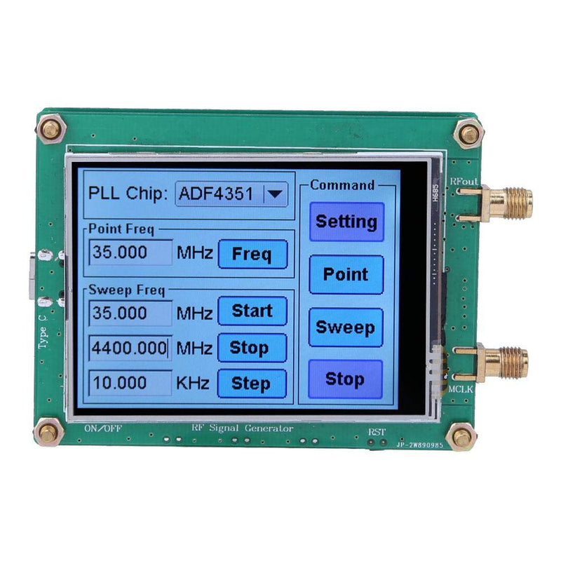 Generator High Exactness Full Touch Screen RF Sweep Dot Frequency Module Radio PC Meter Counter Control With Data Cable SMA Female ADF4350/ ADF4351 (ADF4351)
