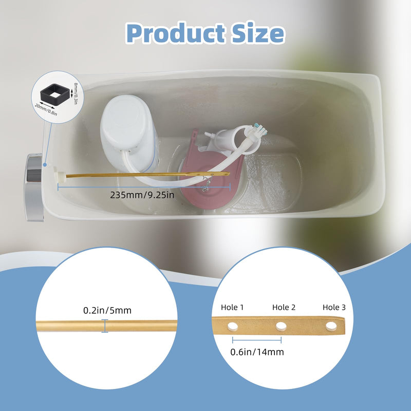 Hibbent 2 Pcs Side Mount Toilet Handle Replacement, Toilet Parts, Chrome