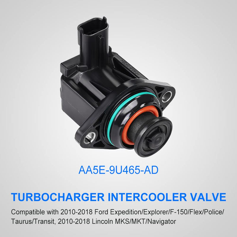 Turbo Solenoid Valve Replacement for AA5E-9U465-AD Compatible with Ford Expedition Explorer F-150 F150 Flex Transit Lincoln MKS MKT Navigator Turbocharger Intercooler Pressure Relief