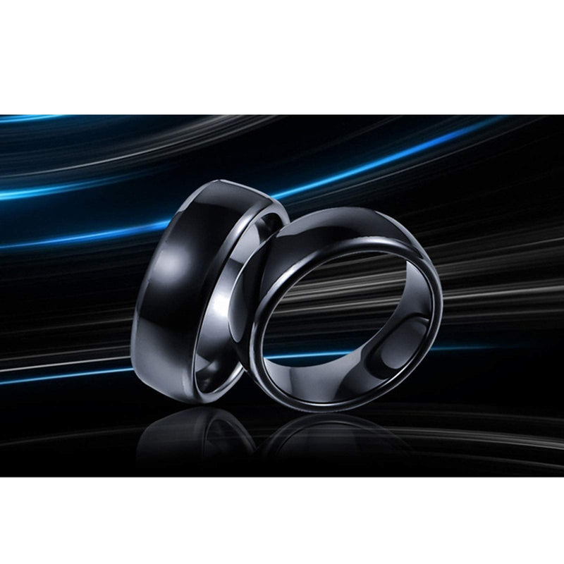T5577 chip RFID Black Ceramics Smart Finger rewrite Ring ID Wear for Men or Women (Programmed 125khz-12#) Programmed 125khz-12#
