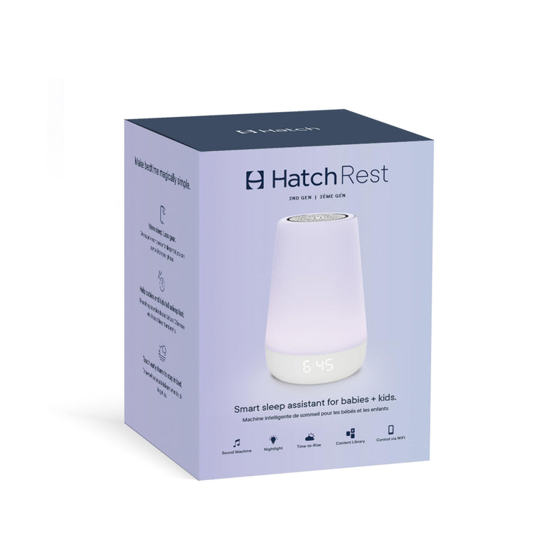 Hatch Rest Baby Sound Machine, Night Light | 2nd Gen | Registry Essential, Sleep Trainer, Routine Builder, Time-to-Rise Alarm Clock, White Noise Soother, Nursery Stories, Toddler Kids Bedroom (Wi-Fi) Wi fi