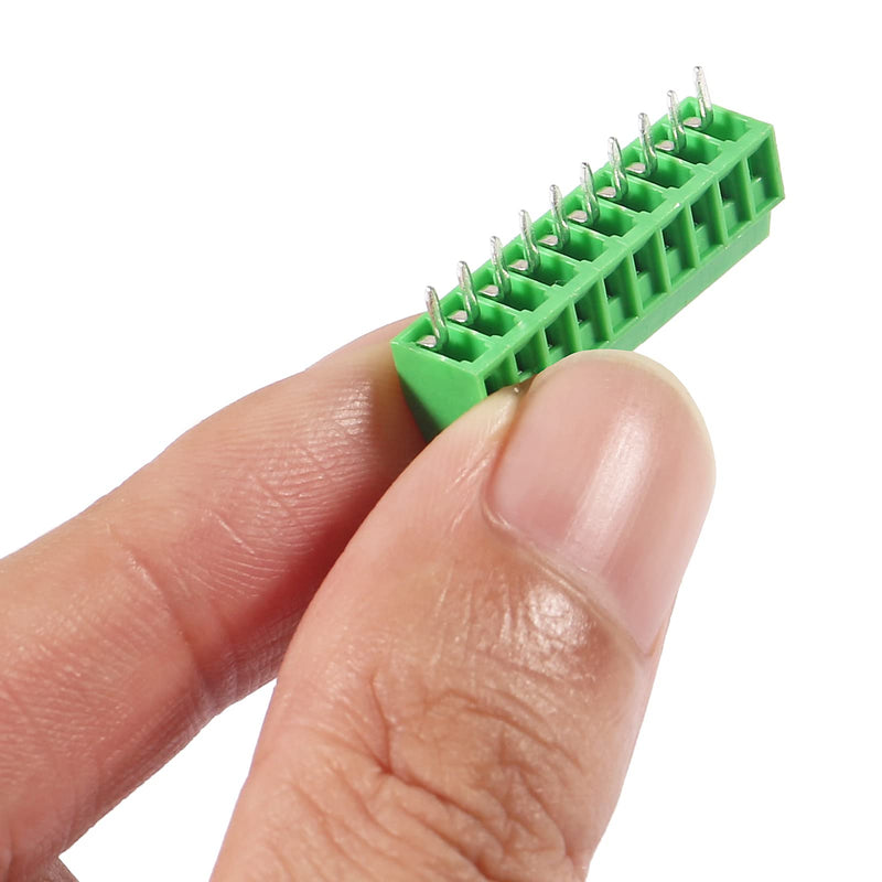 DIANN 10pcs PCB Connectors 10Pin 2.54mm 0.1" Pitch Screw Terminal Block Connector 150V 6A PCB Terminal Block Connector for 26-18AWG Cable 10Pin-10pcs