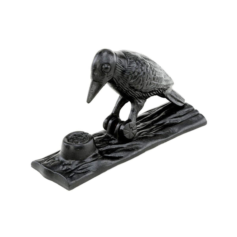 Renovators Supply Manufacturing Door Knockers for Front Door 6.5 in. Black Cast Iron Woodpecker Shaped Door Knocker with Mounting Hardware