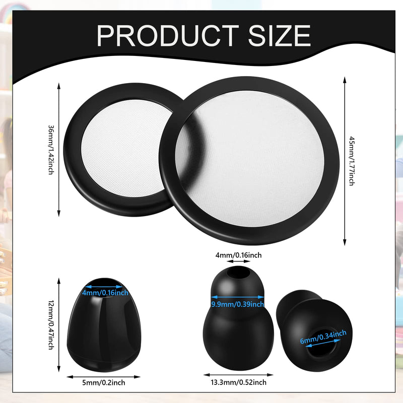 BBTO 24 Packs Stethoscope Spare Parts Kit, Black Stethoscope Replacement Parts Stethoscope Accessories Stethoscope Ear Tips Accessories for Stethoscope (Adult) (Adult and Pediatric) Adult and Pediatric