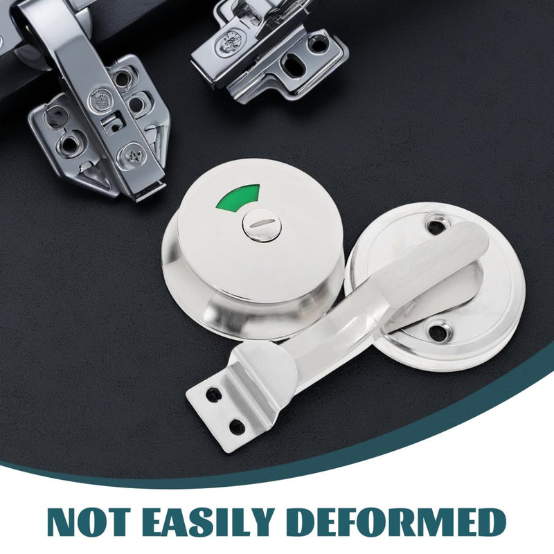 Hemobllo Bathroom Indicator Lock Stainless Steel Privacy Handle with Vacant Occupied Display Easy Install Door Latch for Public Toilet Partitions and Restrooms
