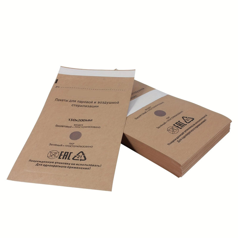 150 Self-Sealing Kraft Paper Pouches for Dry Heat Sterilization - Ideal for Dentist Tools and Nail Art Supplies - 2.9x5.9"/3.9x7.9"/5.1x7.9" Autoclave Cleaning Bags 150pcs(3 Size)