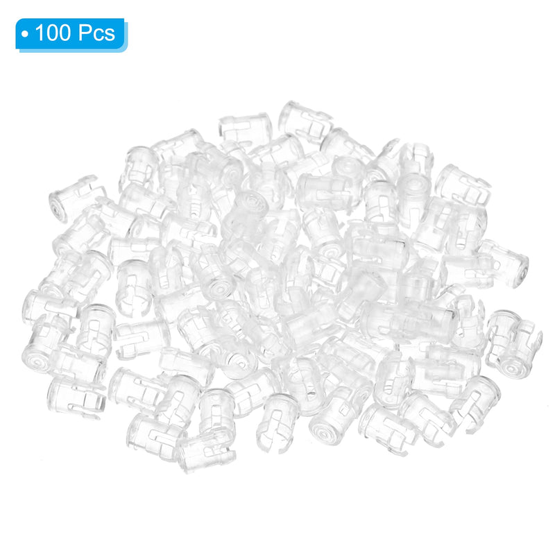 PATIKIL 3mm Emitting Diode Holder, 100 Pack LED Holder Clip Mounting Bracket Socket Cap for Lamp Bulb Bezel Mount Panel LED Display, Transparent