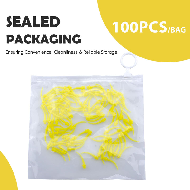 100 PCs Dental Grade Dental Impression Intraoral Mixing Tips by VASTMED | Intra Oral Tips for Dentistry Material | Yellow Intra Oral Impression Tips 100
