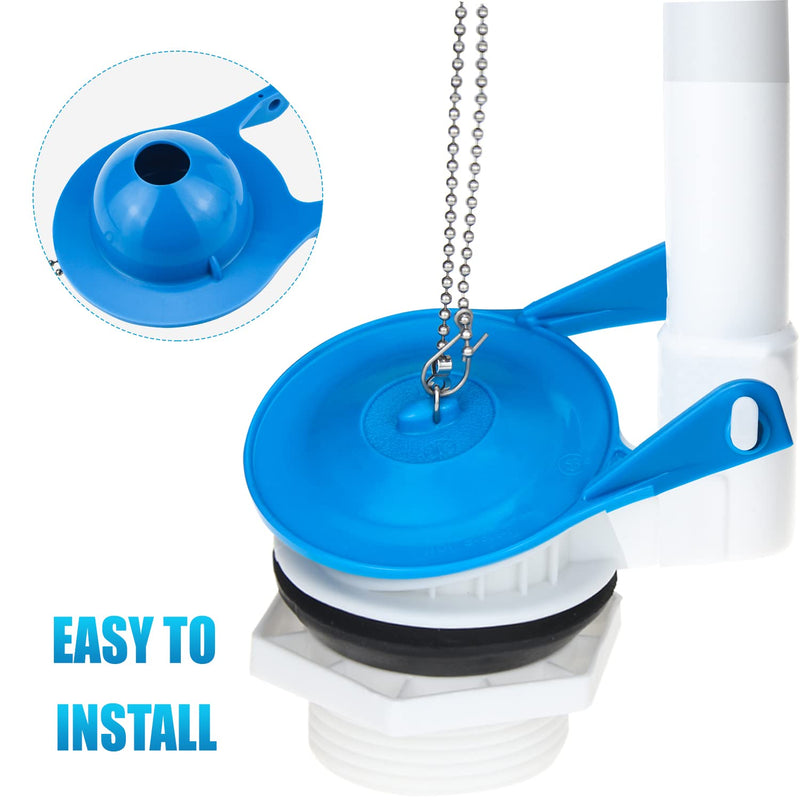 Gerber Toilet Flapper Replacement, 2 Pack 3 inch for Gerber 99-788 with 2 Toilet Handle Chains Ullnosoo Rubber Water Saving, Easy to Install Blue 2 Pack