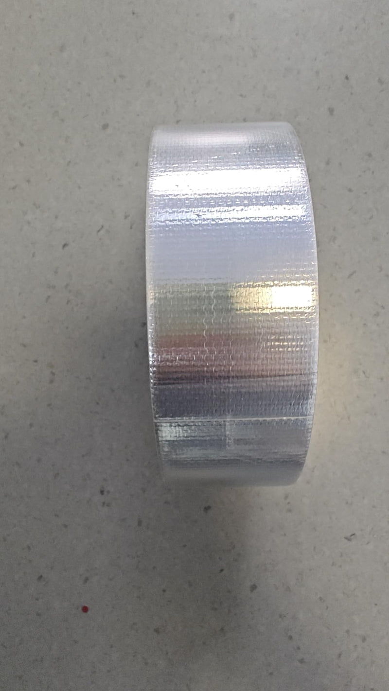 Aluminum Foil Heat Shield Tape 2inch x 65Yards, Aluminized Fiberglass Cool Tape 5.5mil Thick Heat Resistant Tape Thermal Barrier for Air Dryer Vent, HVAC, Heating Unit, Hose and Pipe, 196Ft 2inch x 65yard 1