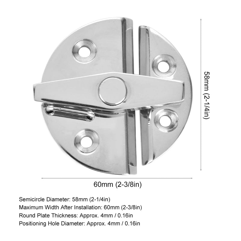 Hilitand Boat Door Cabinet Hatch Round Turn Button Catch Marine Hinge 316 Stainless Steel, Marine Hardware Accessories