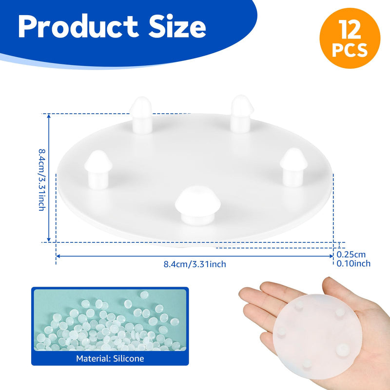 12 Pack 3 Inch Flapper for American Standard Vormax, 7381424-100.0070A Toilet Flapper for Vormax, Toilet Tank Silicone Flapper Seal Gasket 3''