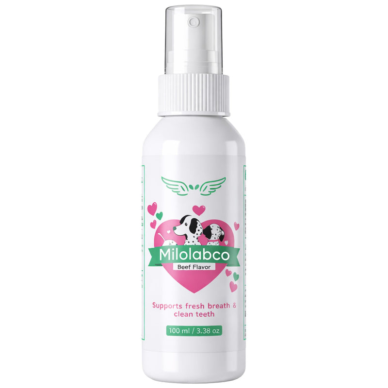 Milolabco Advanced Dental Spray, Natural Source of Minerals that Helps Minimize Tartar Buildup, Freshens Breath, for Healthy Balance of Oral, Milolabco Dog Dental Spray, Supports Oralhygiene, 100ml 1