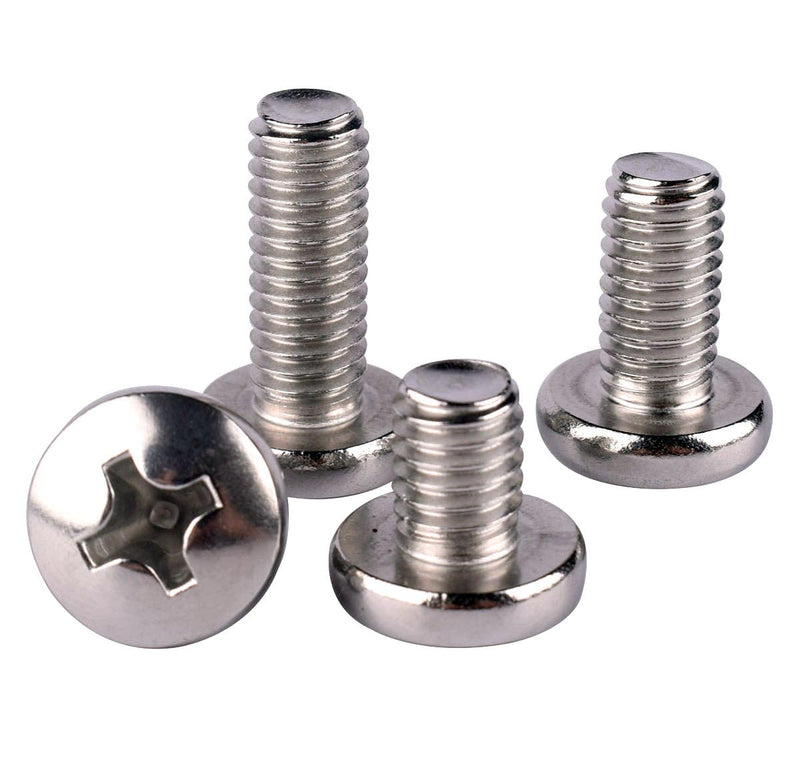 50Pcs #8-32 x 1/4" Pan Head Machine Screw Phillips Bolt, 304 Stainless Steel 18-8, Full Thread #8-32 x 1/4" (50 Pcs)