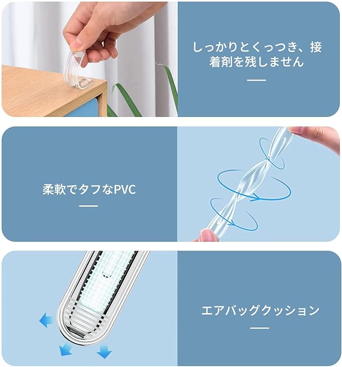 Corner Guard Transparent Invisible Corner Cushion Refrigerator Door Anti-Collision Strip can be washed and reused to protect furniture baby/children/elderly corners to avoid scratching harmless, tasteless and tasteless cushions (4 long and 4 short) - NewNest Australia