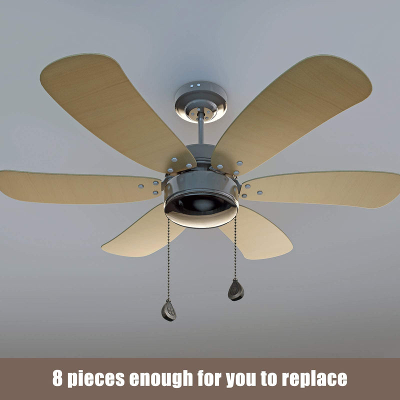 8 Pieces Pull Chains Extension Fan Pull Chain Pendant Ceiling Fan Pull Chain 12 Inch Ceiling Fan Chain Extender Ornament with Ball Fan Chain Connector (Black Copper Color)