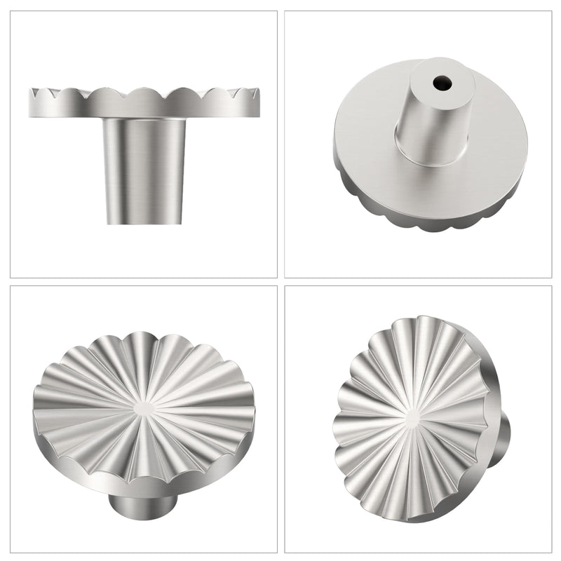 10 Pack Brushed Nickel Cabinet Knobs Dresser Knobs Satin Nickel Kitchen Drawer Pulls Silver Cabinet Knob Cabinet Hardware Zinc Alloy Brushed Satin Nickel Knob - Single Hole 10