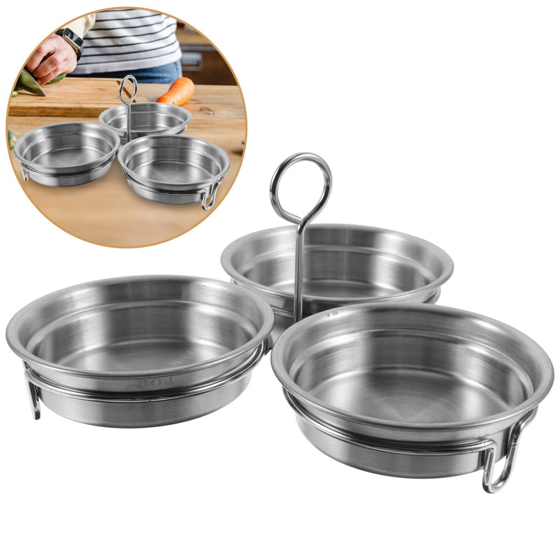Stainless Steel Egg Poacher Insert Cups Egg Mold for Poached Eggs Ring Mold Deep Pan Design with Handle and Oil Brush 7.28 Inch Kitchen Cookware
