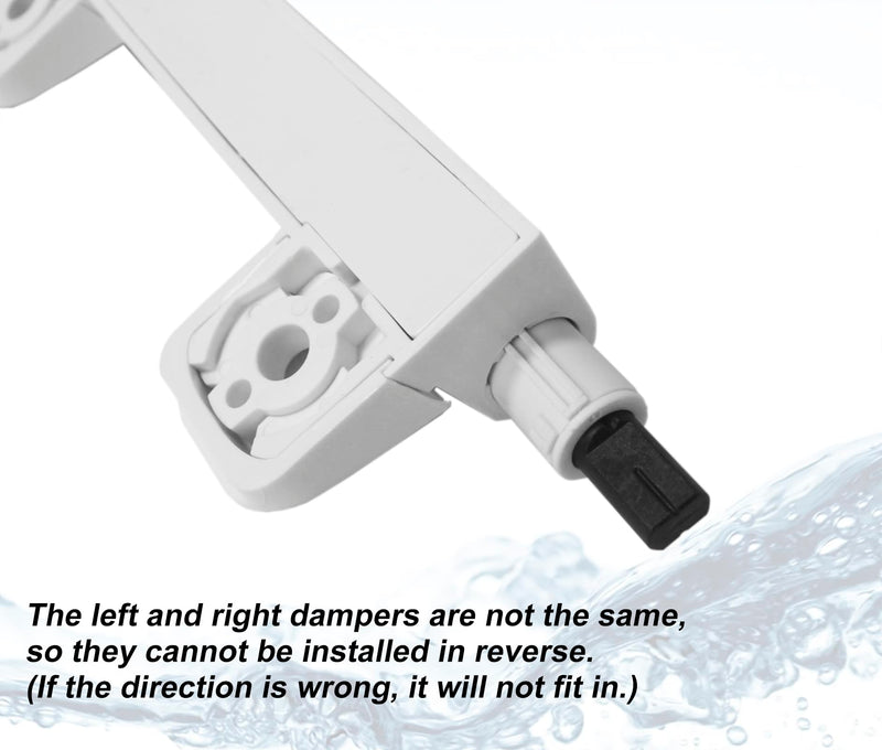 Toilet Seat Hinge Kit Fit for Kohler, Elongated Toilet Seat Hinges Replacement and Bumper Service Kit Compatible with Kohler 1150464-0