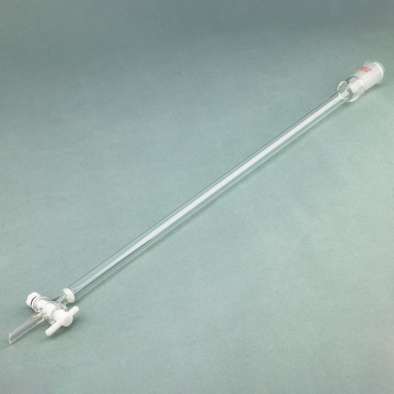 stonylab Borosilicate Glass Chromatography Column with G2 Sand Plate, 13 mm Inner Diameter, 457 mm Effective Length, 24/40 Joint