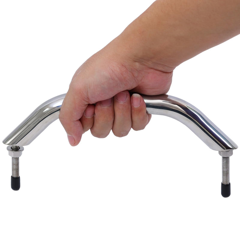 2 Pcs Boat Grab Handles, Boat Marine Grab Handle Hand Rail with Flange & Stud, Stainless Steel Boat Handrail, Marine Grab Handle for Yacht, Camper, Trailer, Motor Home, Boat