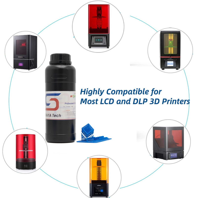 Siraya Tech Cast 3D Printer Resin Easier to Burn and Print Clean Burnout Great Smooth Surface High Resolution Castable 405nm UV-Curing Resin for Thicker Designs and Metal Parts (True Blue, 500g) True Blue 500g