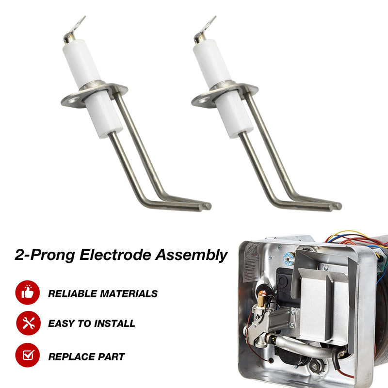 2 Pcs 2-Prong Electrode Assembly, Replacement for Suburban 232258 Sw6de Sw10de SW Models DSI Electrode Probe Igniter