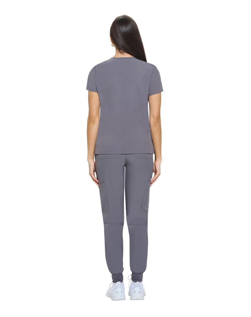 Natural Uniforms Womens Essential Cool Stretch Jogger Scrub Set with Regular and Petite Sizes Charcoal Medium