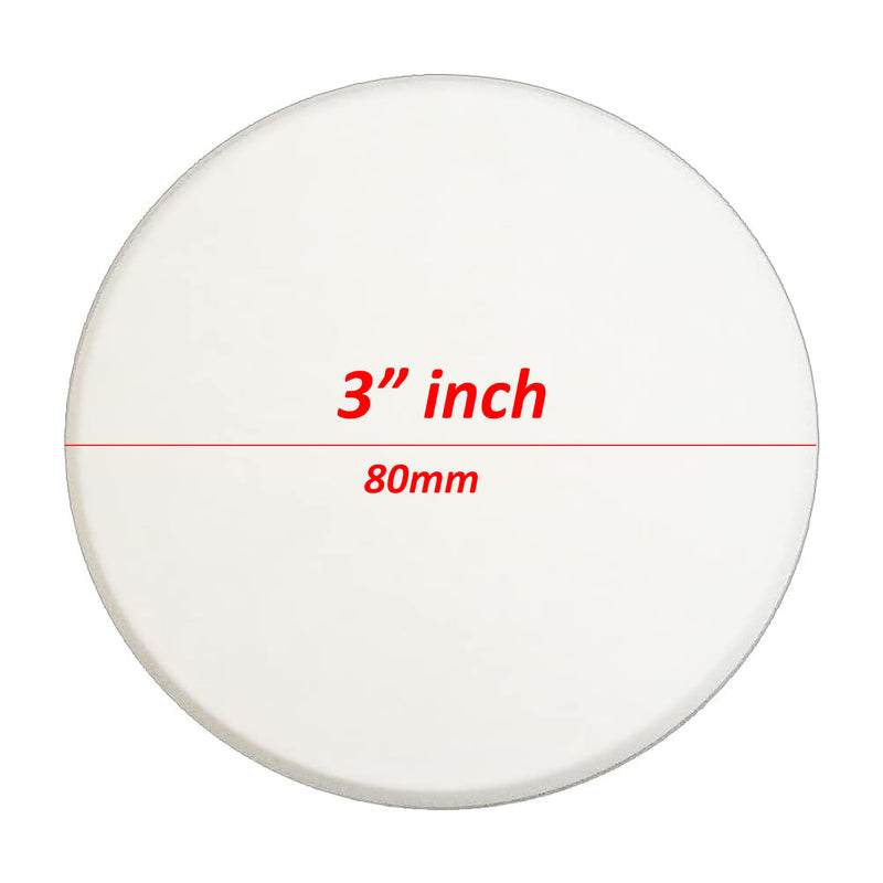 Wideskall® White Round Door Knob Wall Shield Self Adhesive Protector (3" inch Standard Size, 10.00, Count) 3" inch Standard Size