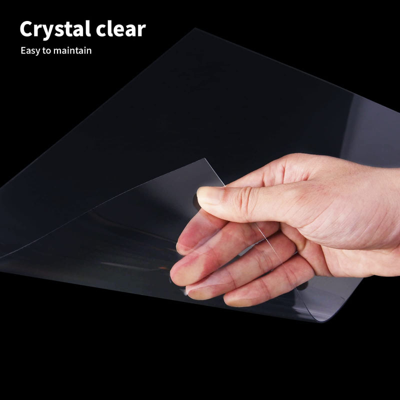 Art3d 5-Pack of 12×16" PET/Plexiglass Sheets, Transparent Clear Flexible Plastic Sheet Panels for Craft, Picture Frames, Sign Blank, DIY Display Project 12" x 16", 1mm Thick