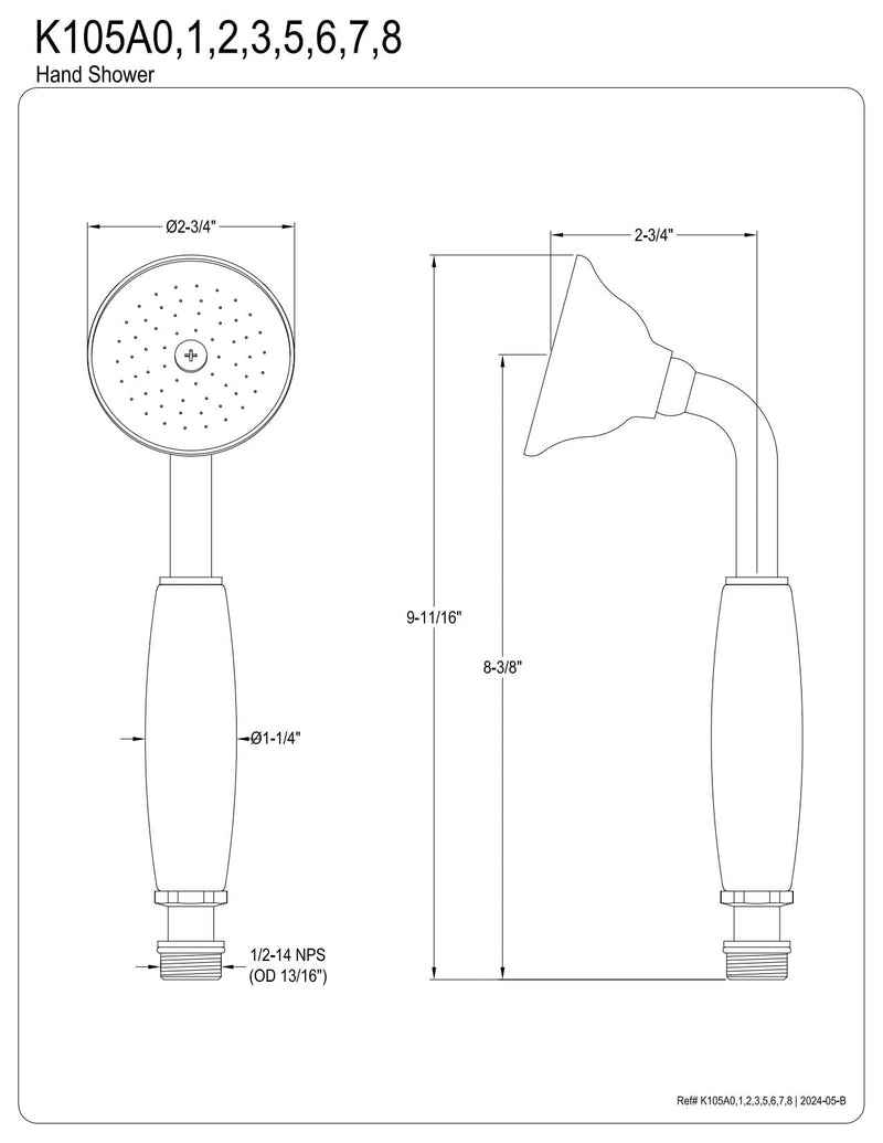 Kingston Brass K105A5 Victorian Hand Shower, Oil Rubbed Bronze
